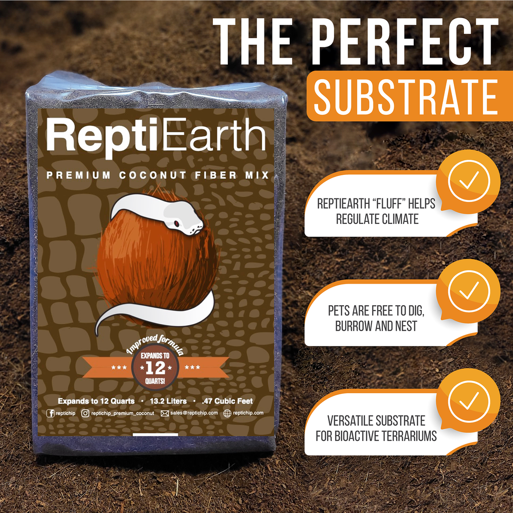 Fine Coconut Fiber Reptile Substrate, Ready to Use