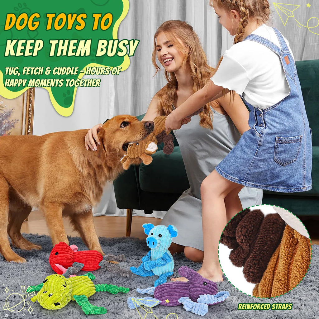 5 Pack Squeaky Dog Toys