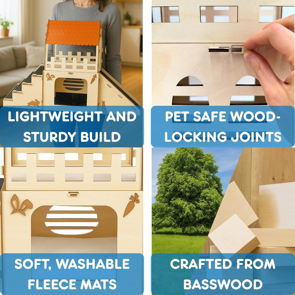 Hideout House for Rabbits and Small Pets