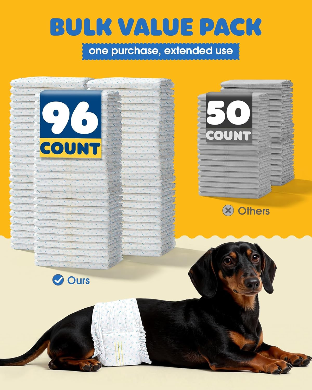 Diapers for Small Male Dogs /96 Count