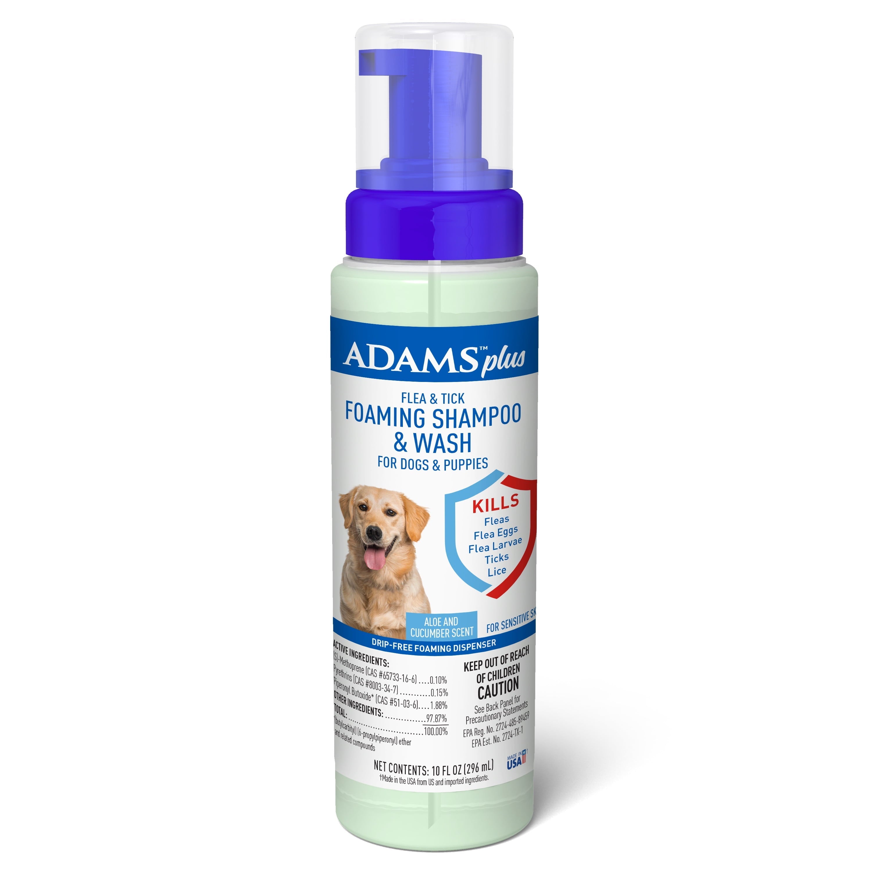 ADAMS Plus Flea & Tick Foaming Shampoo & Wash - 2 Pack