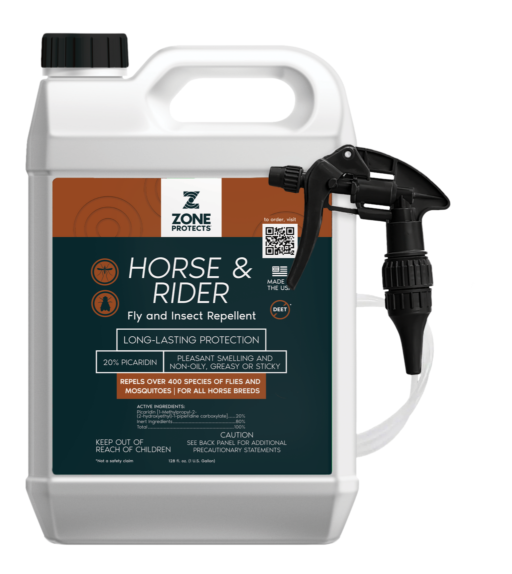 Horse & Rider Fly & Insect Repellent Spray, Gallon w/ Trigger Sprayer