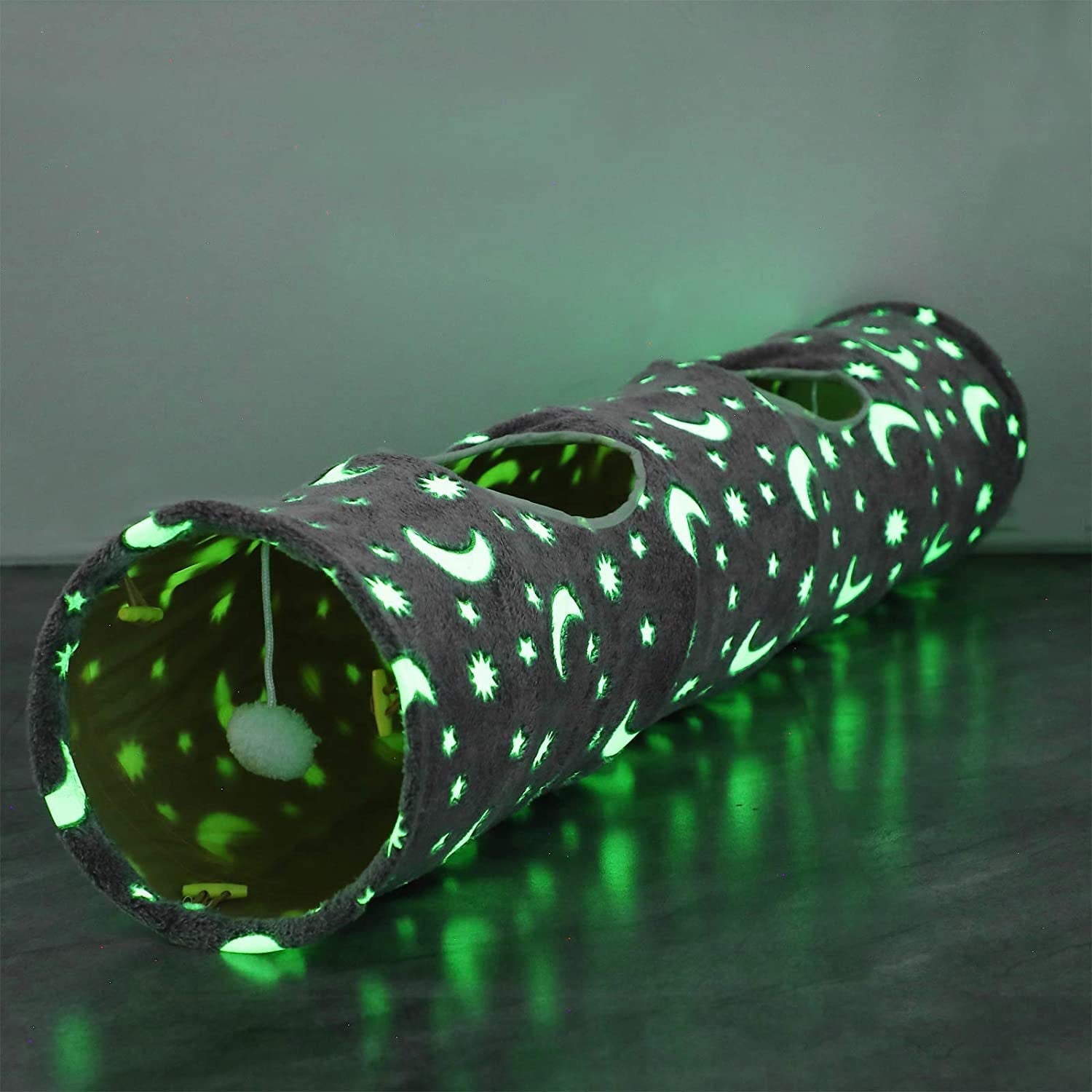 Collapsible Cat Tunnel Tube with Plush Ball Toys