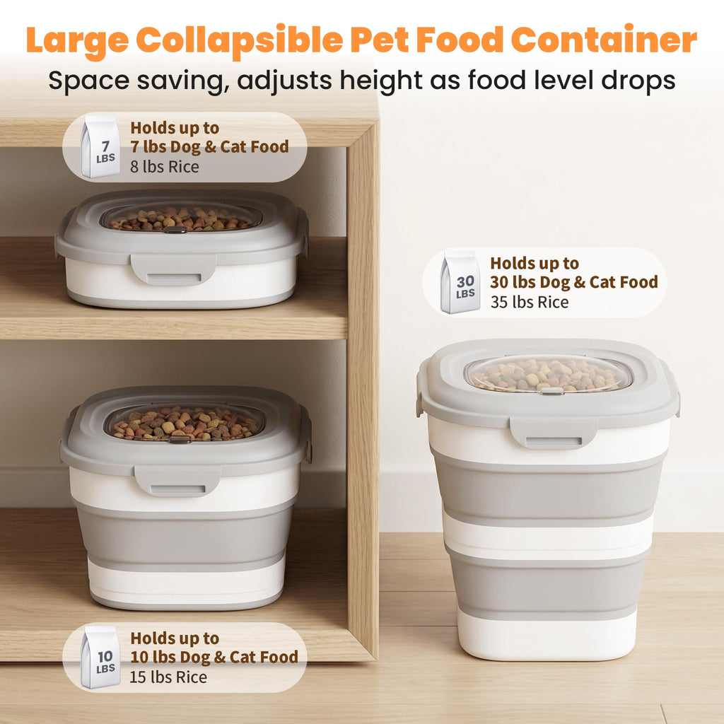 Collapsible Pet Food Storage Container