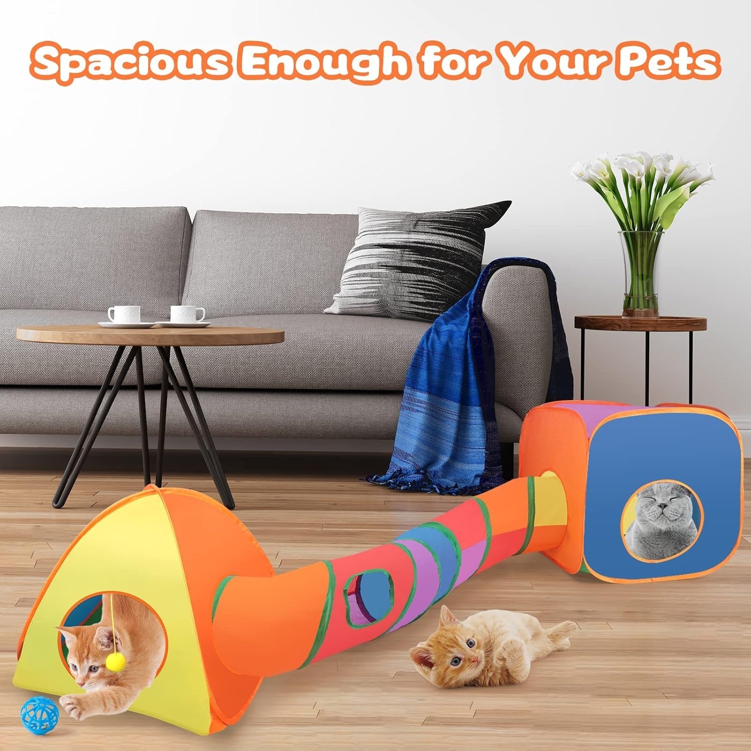 Tunnel & Play Tent Set for Small Pets