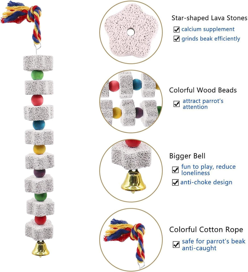 2 Pack  Calcium Toy Blocks for Birds