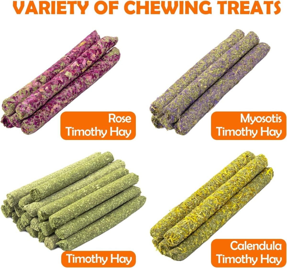 Timothy Hay Sticks for Small Pets /32Pcs