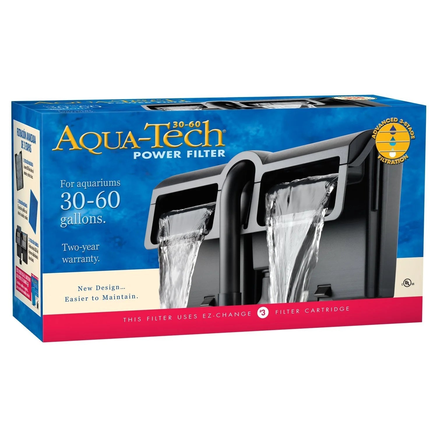 Aquarium Filter 3-Step Filtration, 30-60 Gallons