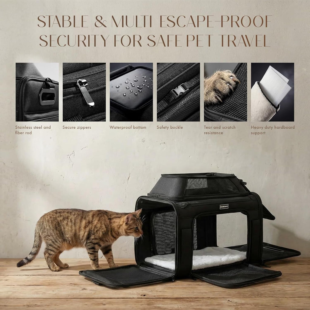 Airline Approved Expandable Carrier for Cats or Small Dogs