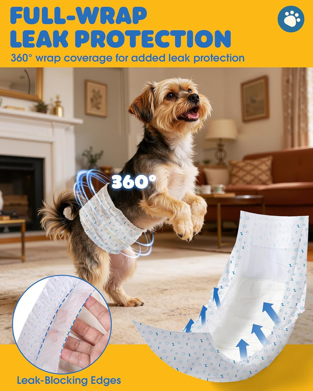 Diapers for Small Male Dogs /96 Count
