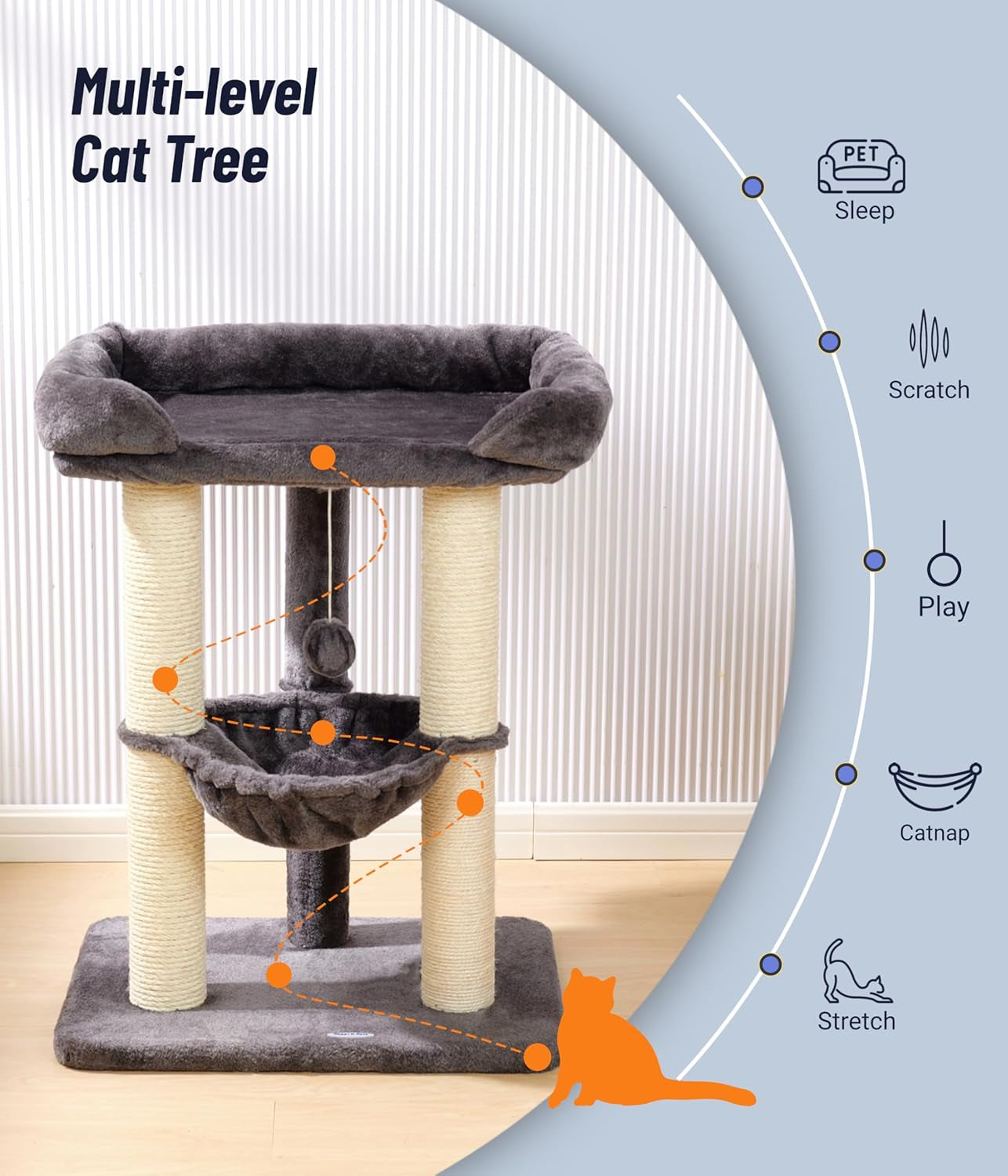 28-Inch Cat Tree for  Cats
