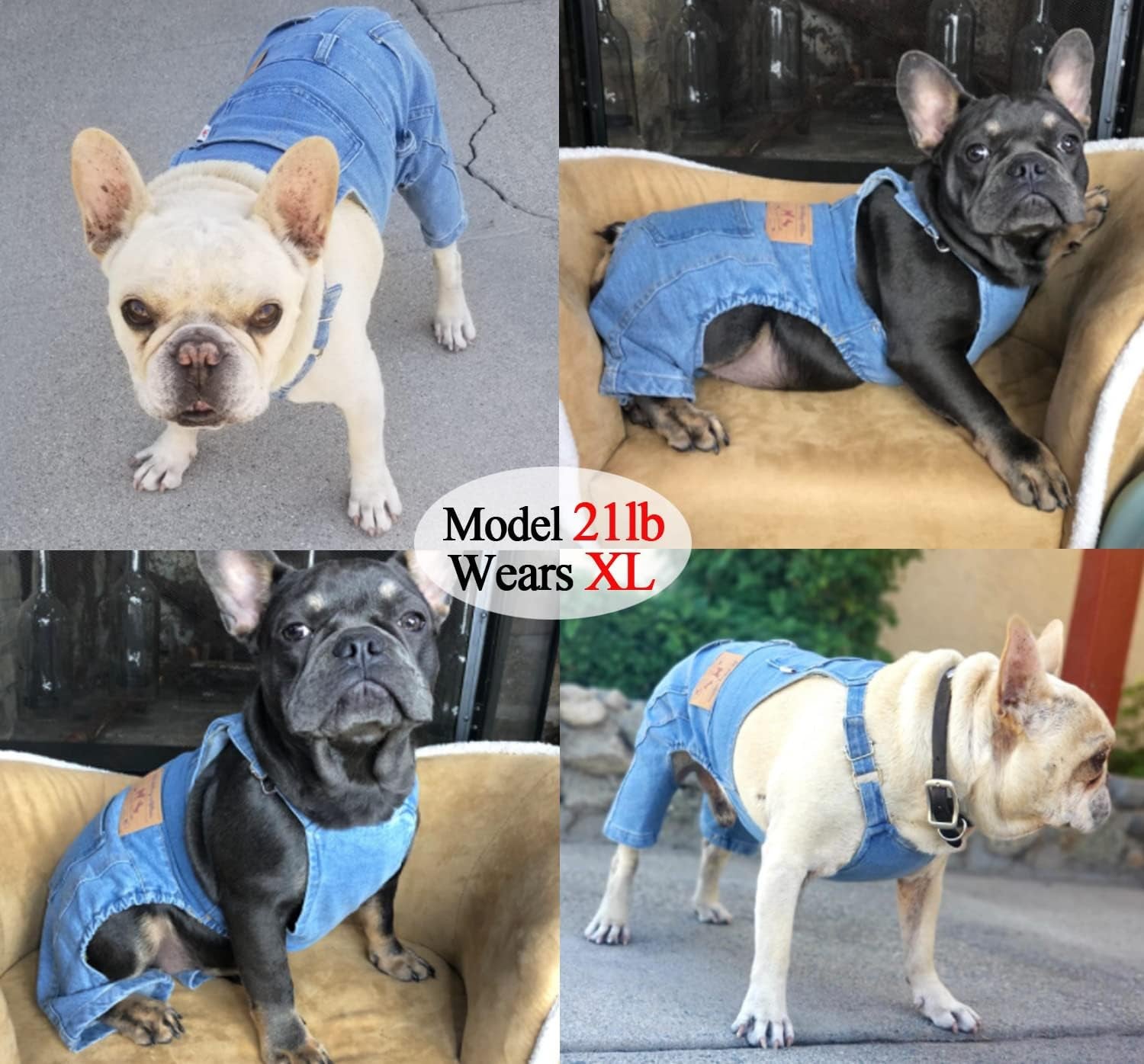 Adjustable Pet Jeans for Small Dogs/ Cats