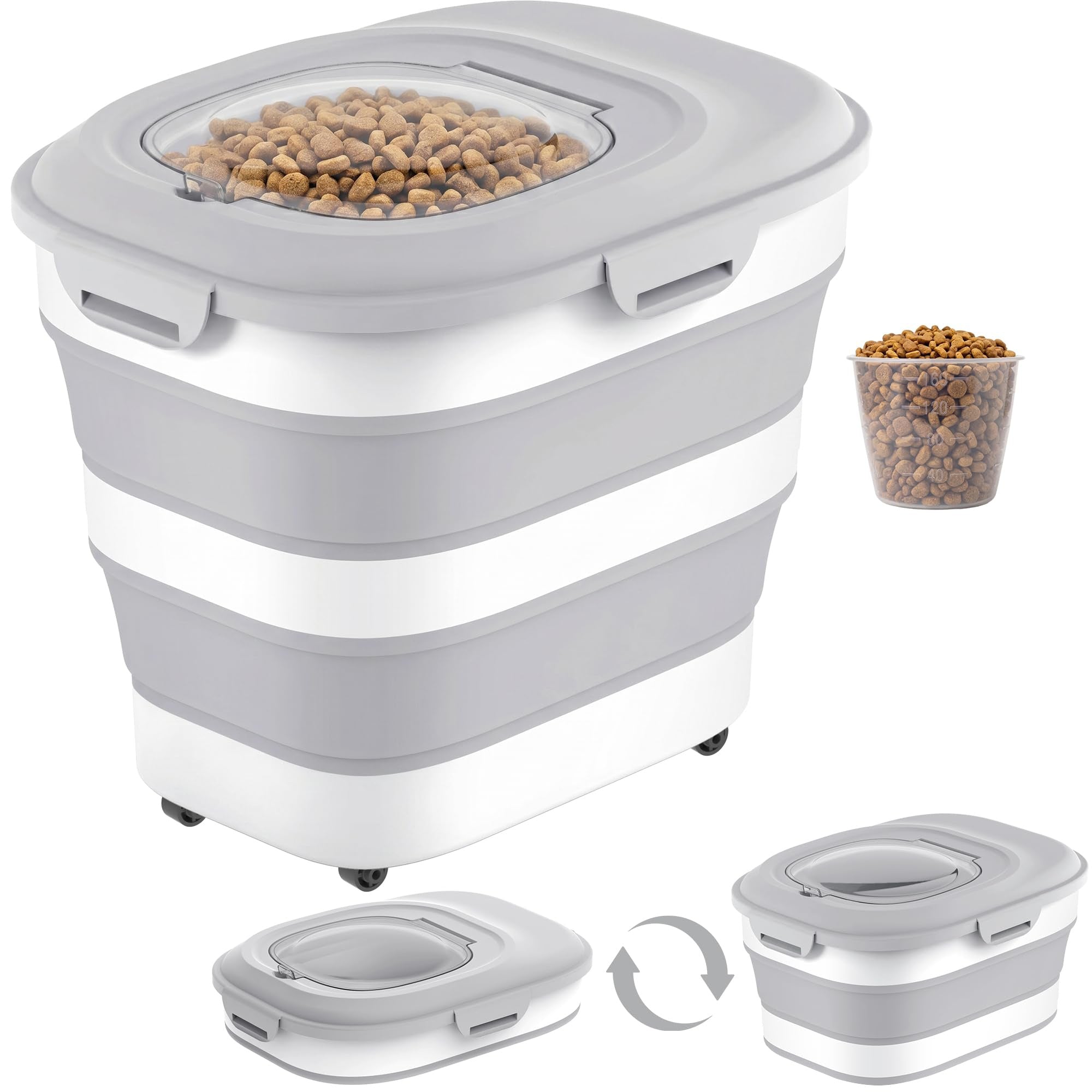 Collapsible Pet Food Storage Container