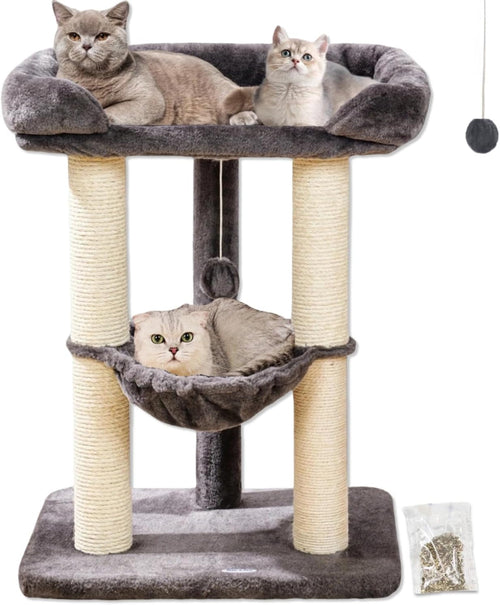28-Inch Cat Tree  with, Hammock & Scratching Post