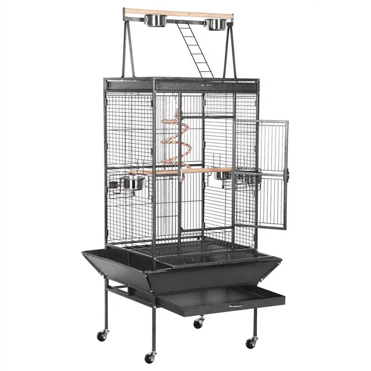 68.5'' H Metal Rolling Bird Cage