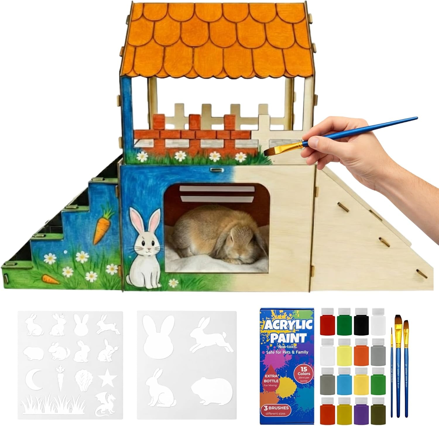 Hideout House for Rabbits and Small Pets