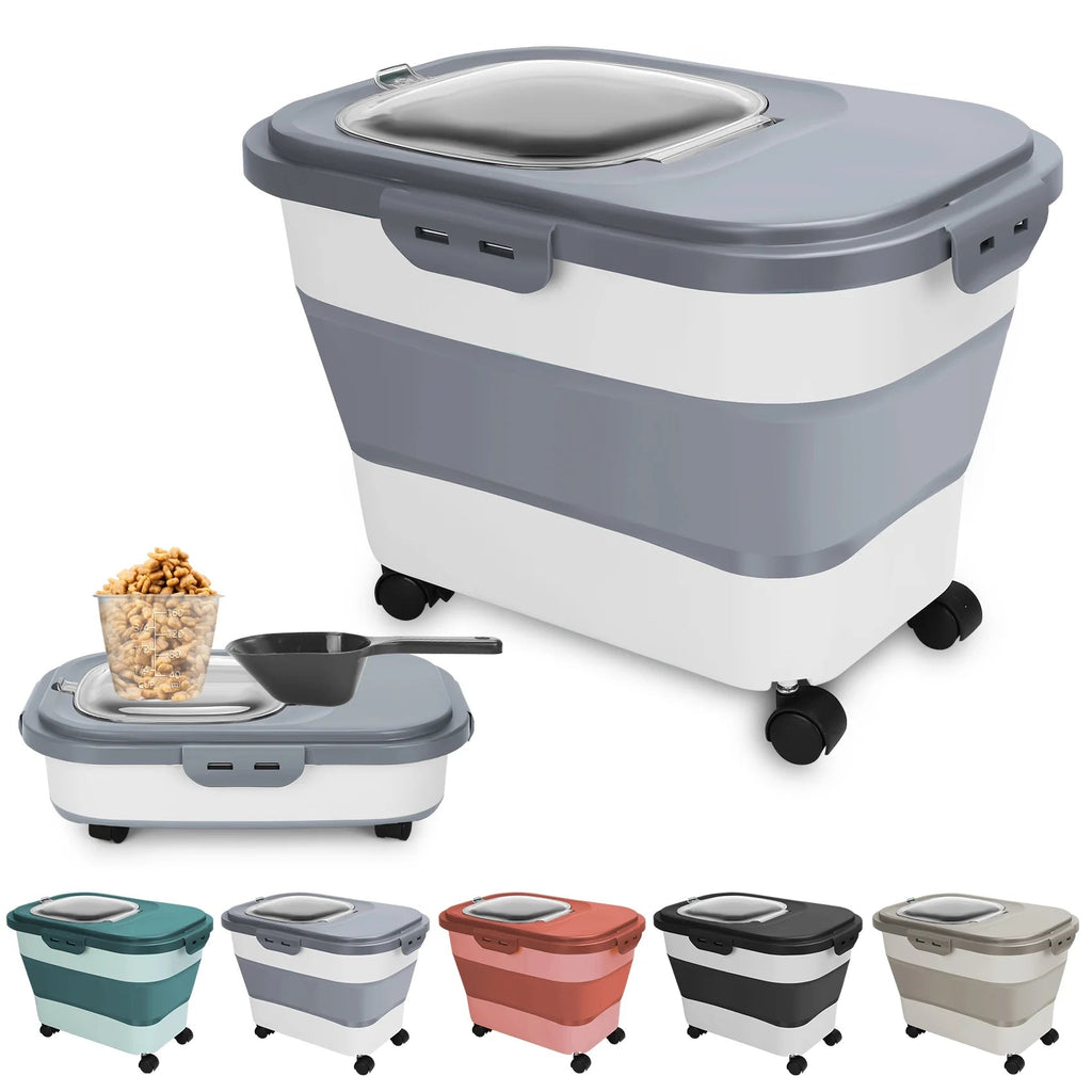 Dog / Cat Food Containers with Wheels