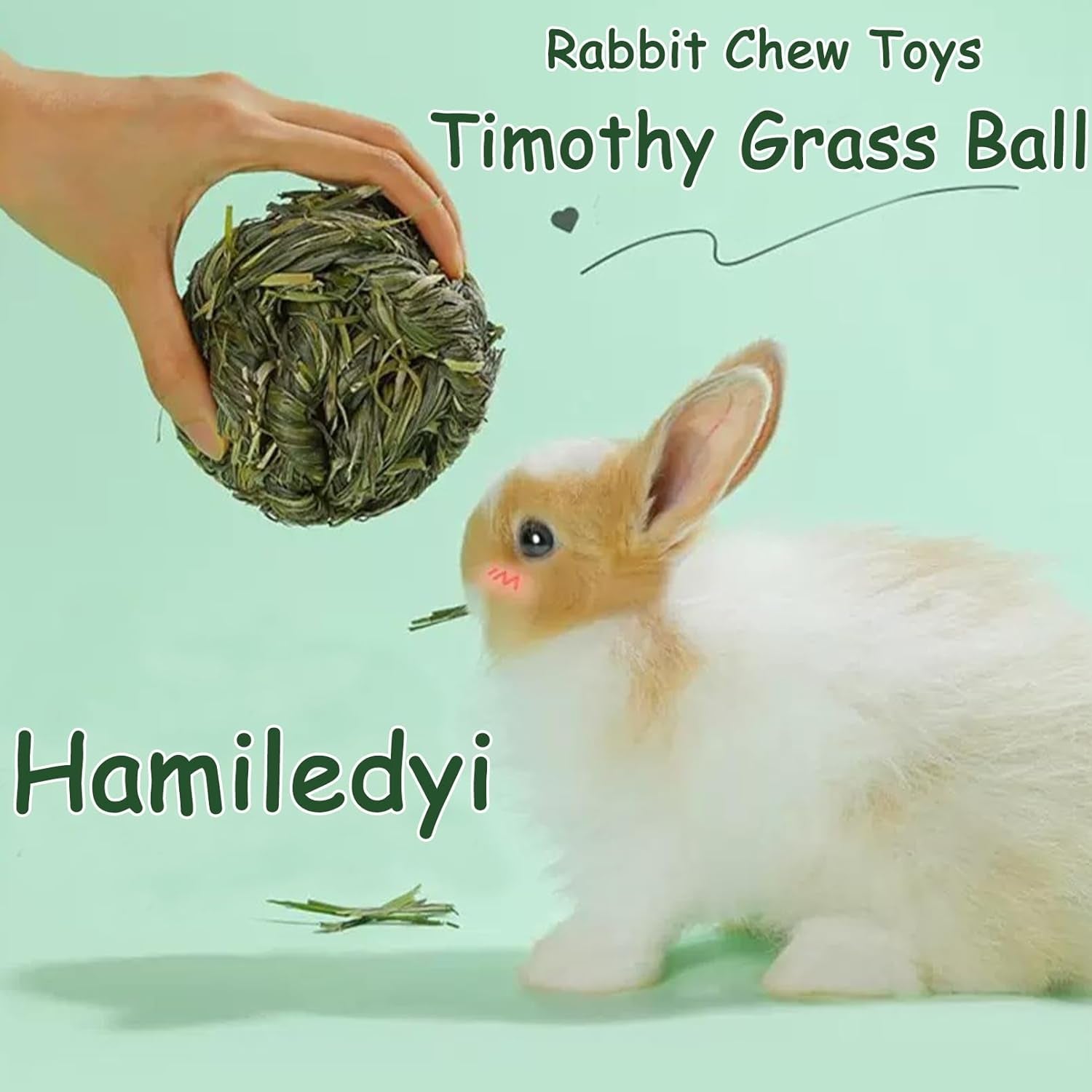 Timothy Grass Chew Ball for Bunnies, Hamsters, and Guinea Pigs! 🐰🐹🥳