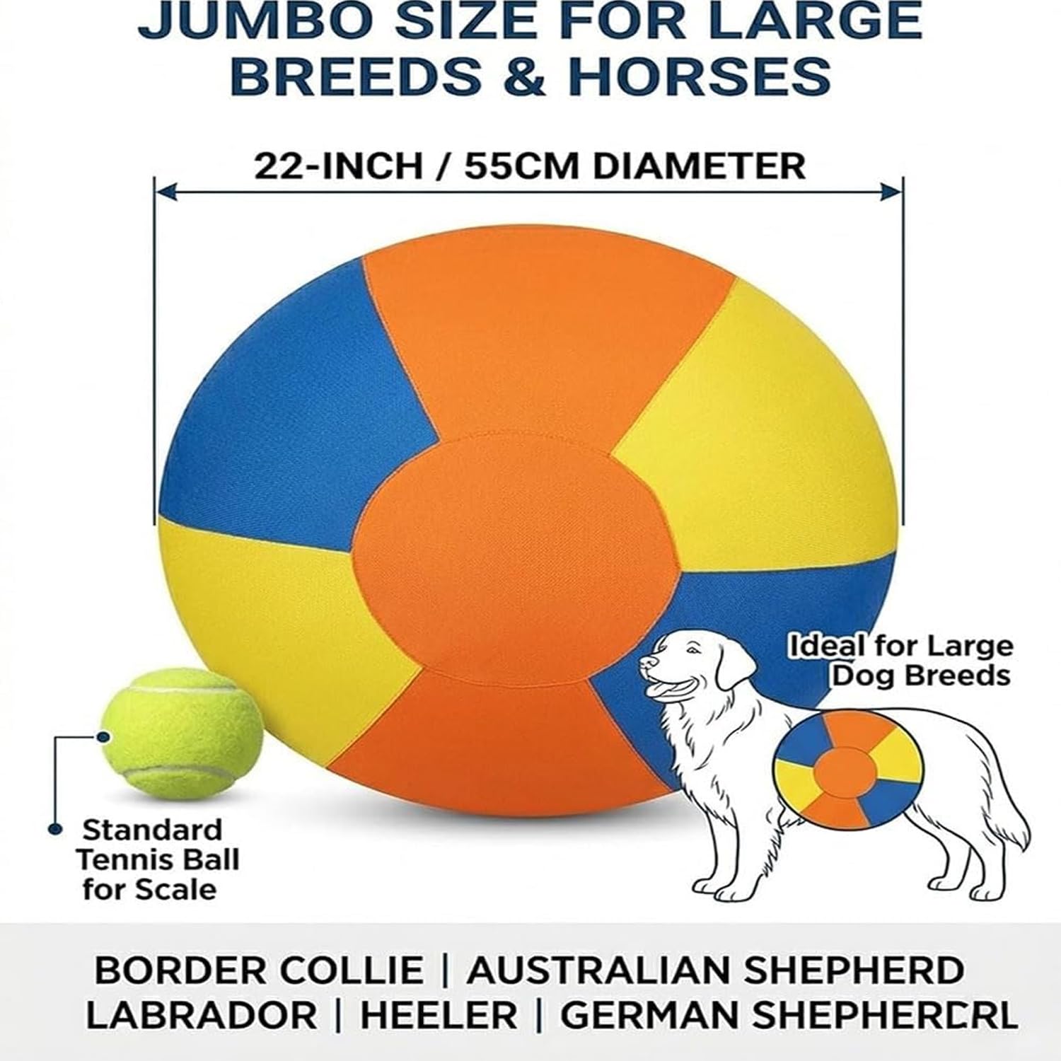 Large Dog Ball With Handles