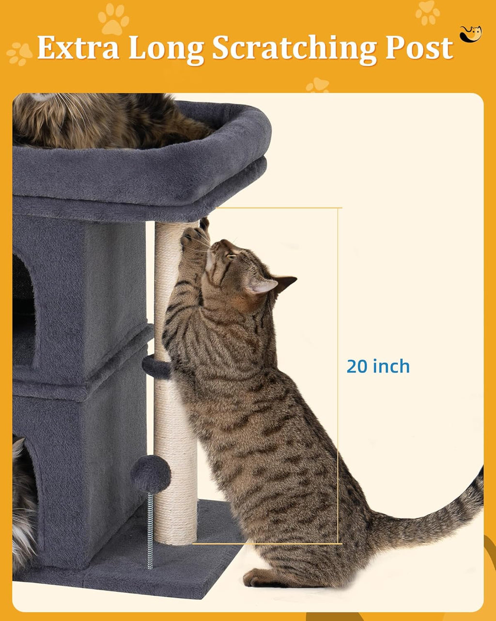 24in Cat Tree for Large Cats