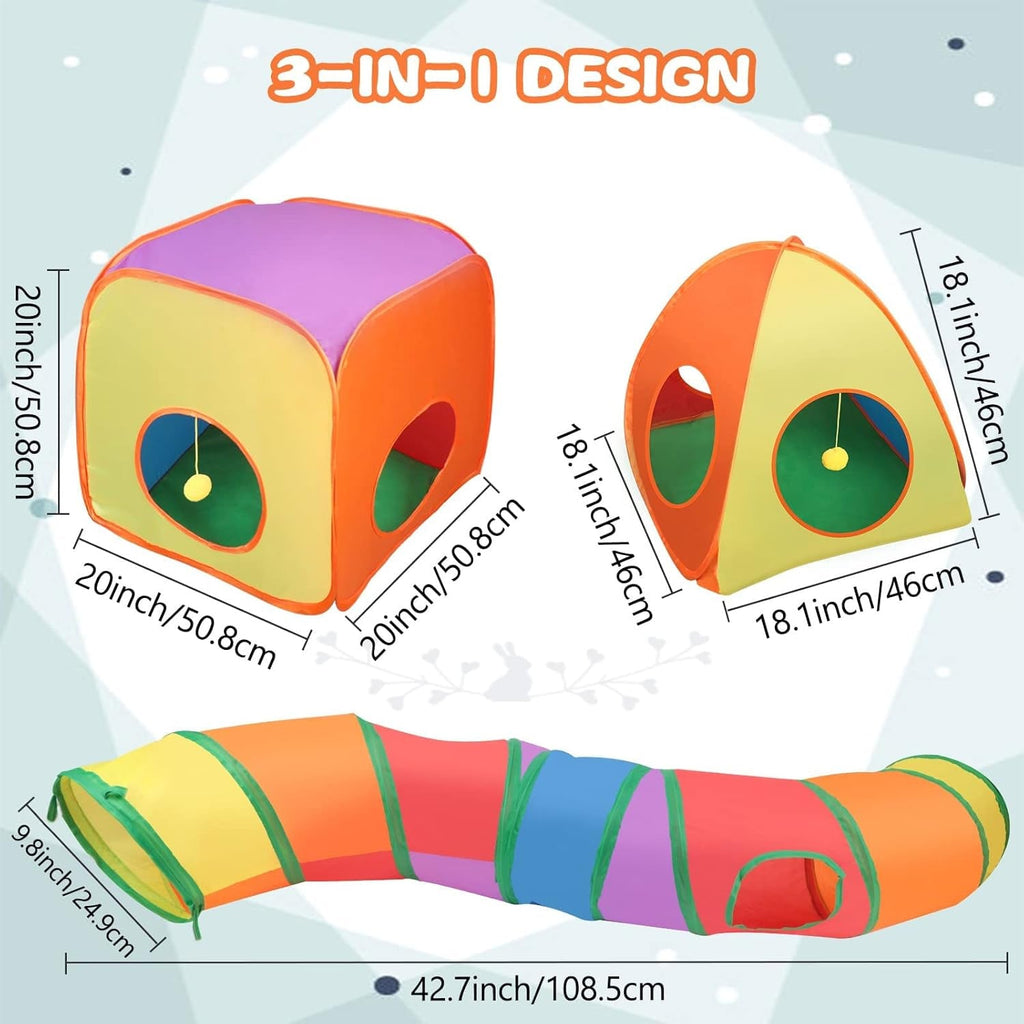 Tunnel & Play Tent Set for Small Pets