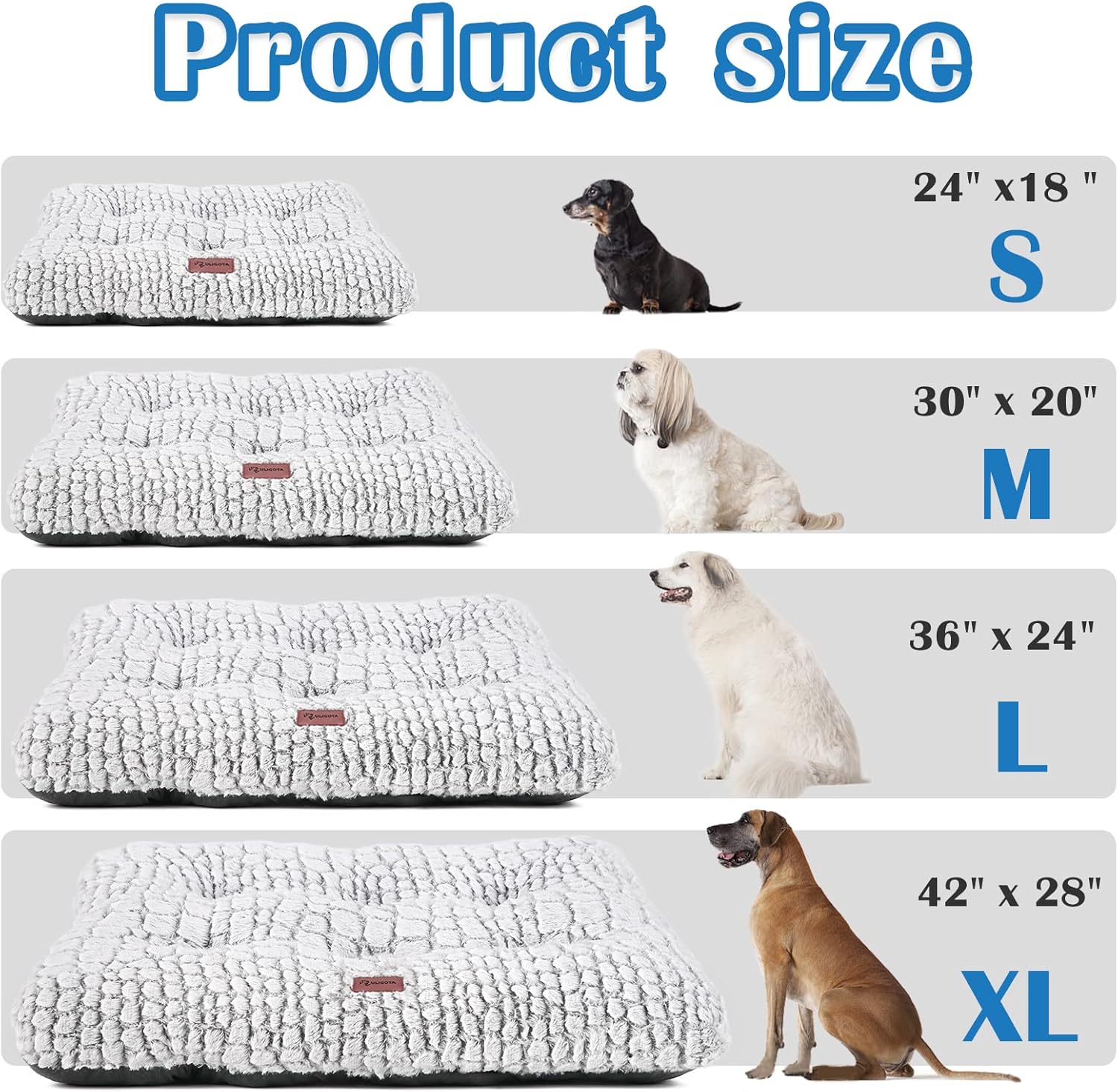 Plush & Washable Kennel Mat / 24x18