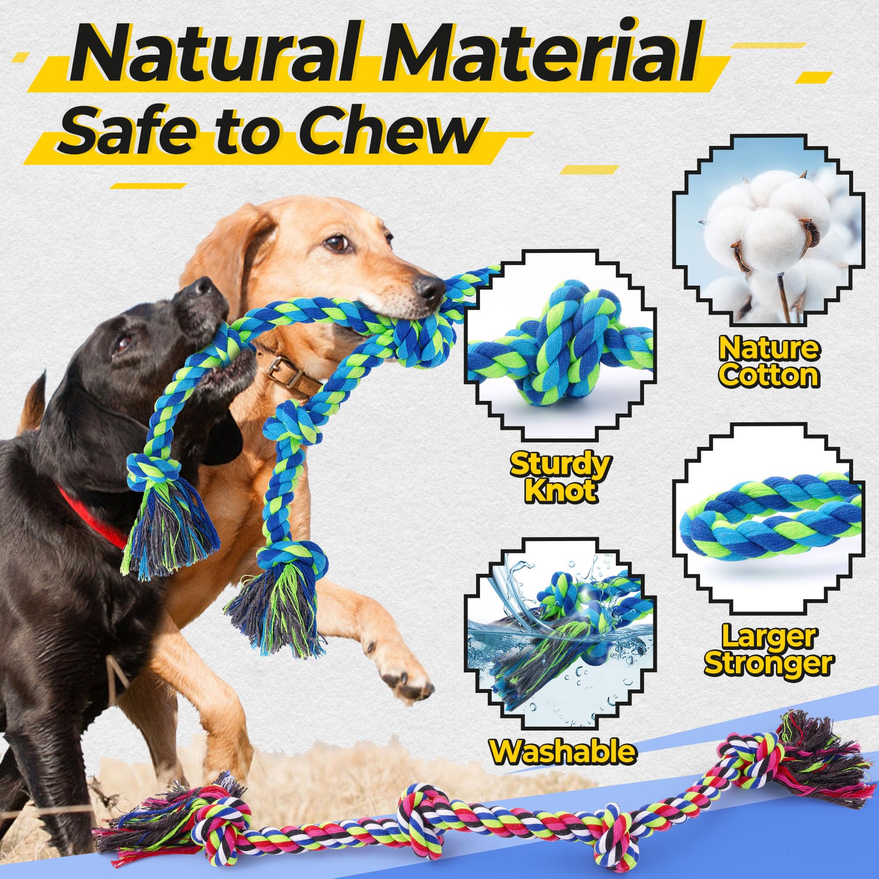 Tough Rope Dog Toy For Aggressive Chewers