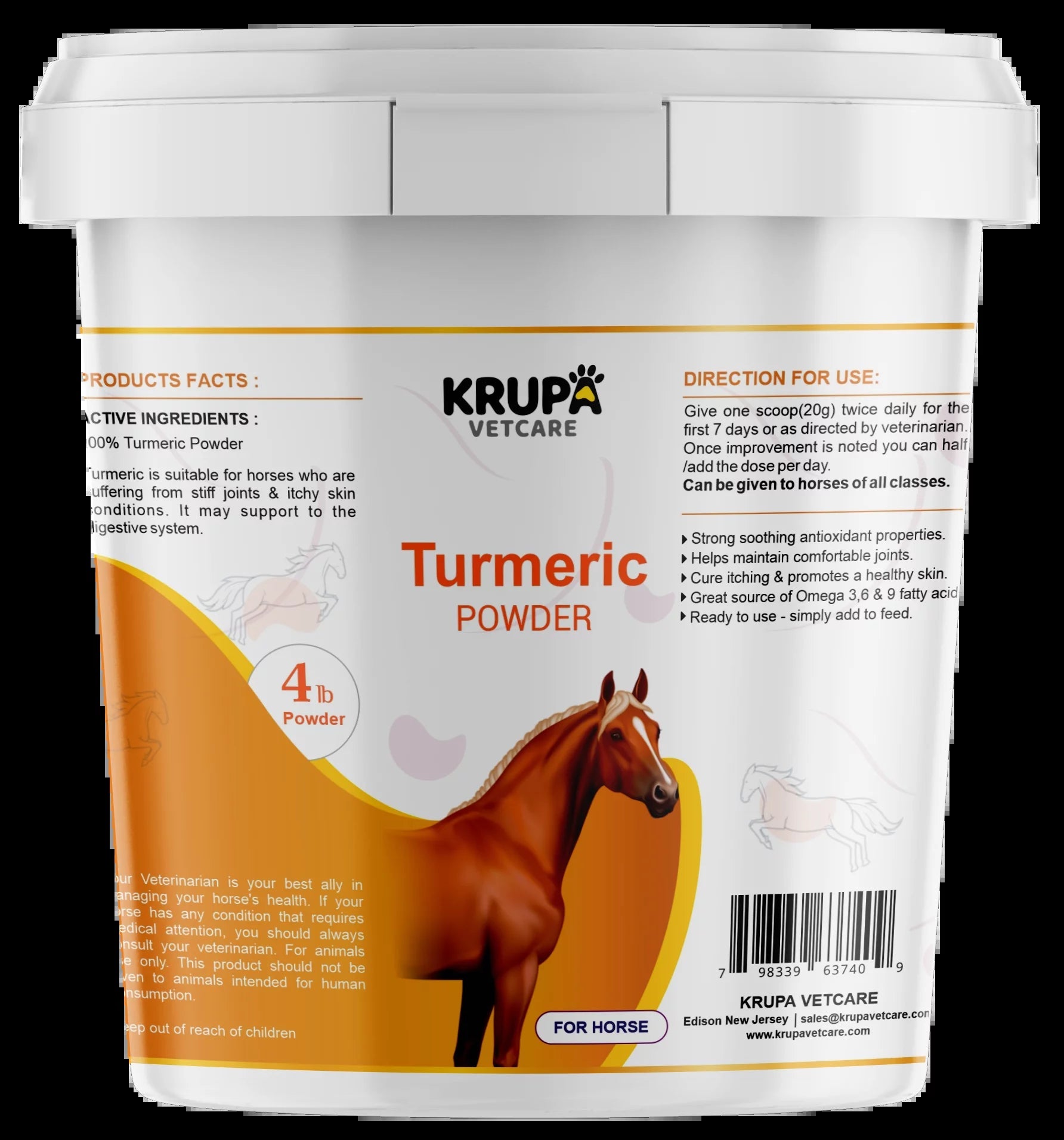 Natural Turmeric Powder for Horses