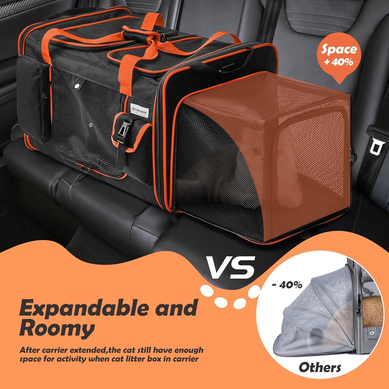Expandable Travel Carrier for Cats