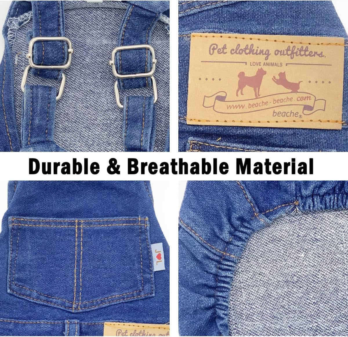 Adjustable Pet Jeans for Small Dogs/ Cats