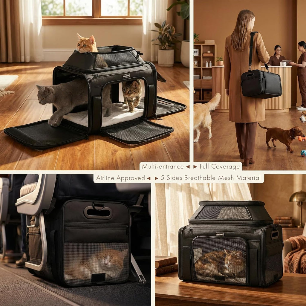 Airline Approved Expandable Carrier for Cats or Small Dogs