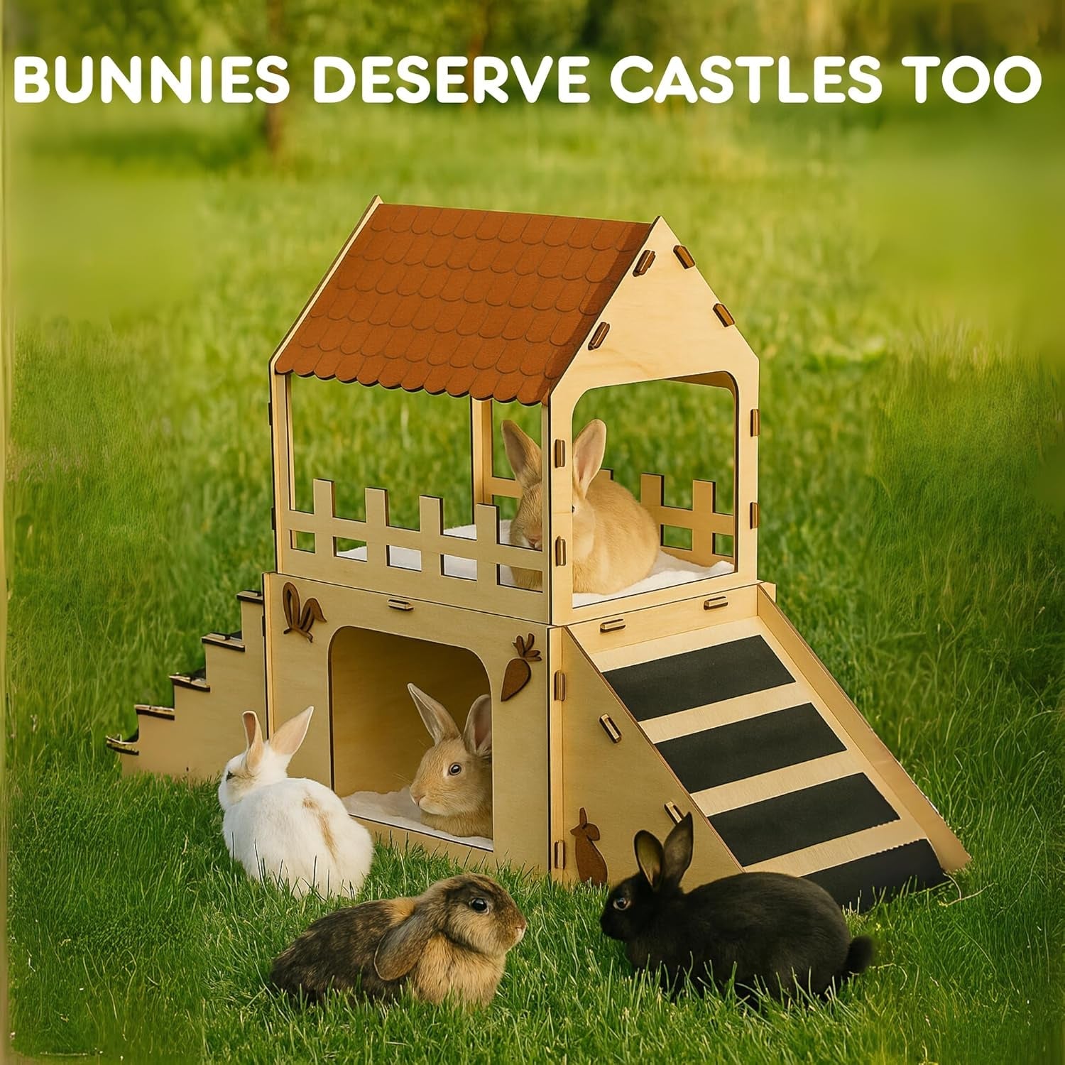 Hideout House for Rabbits and Small Pets