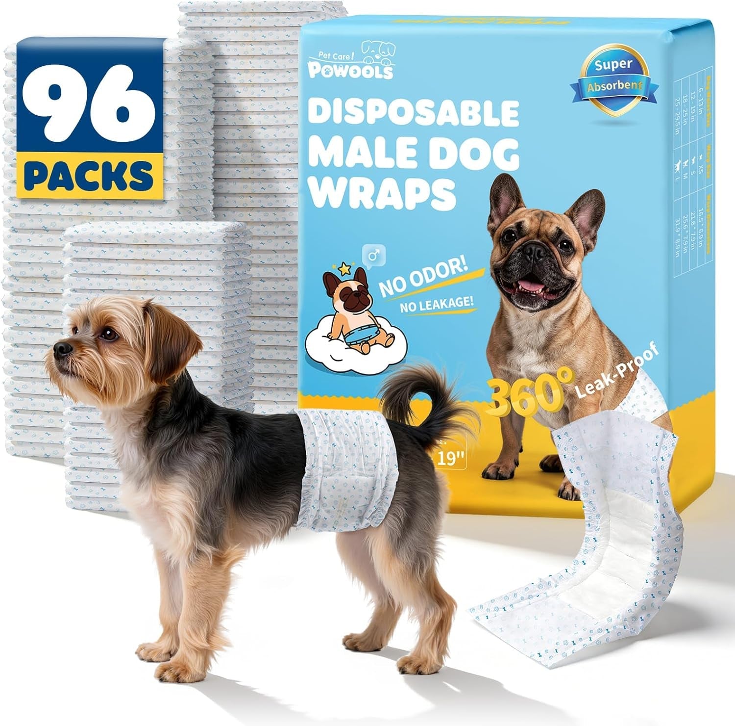 Diapers for Small Male Dogs /96 Count