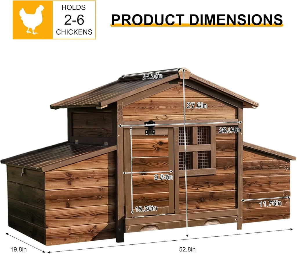 Small Chicken Coop with 2 Nesting Boxes,
