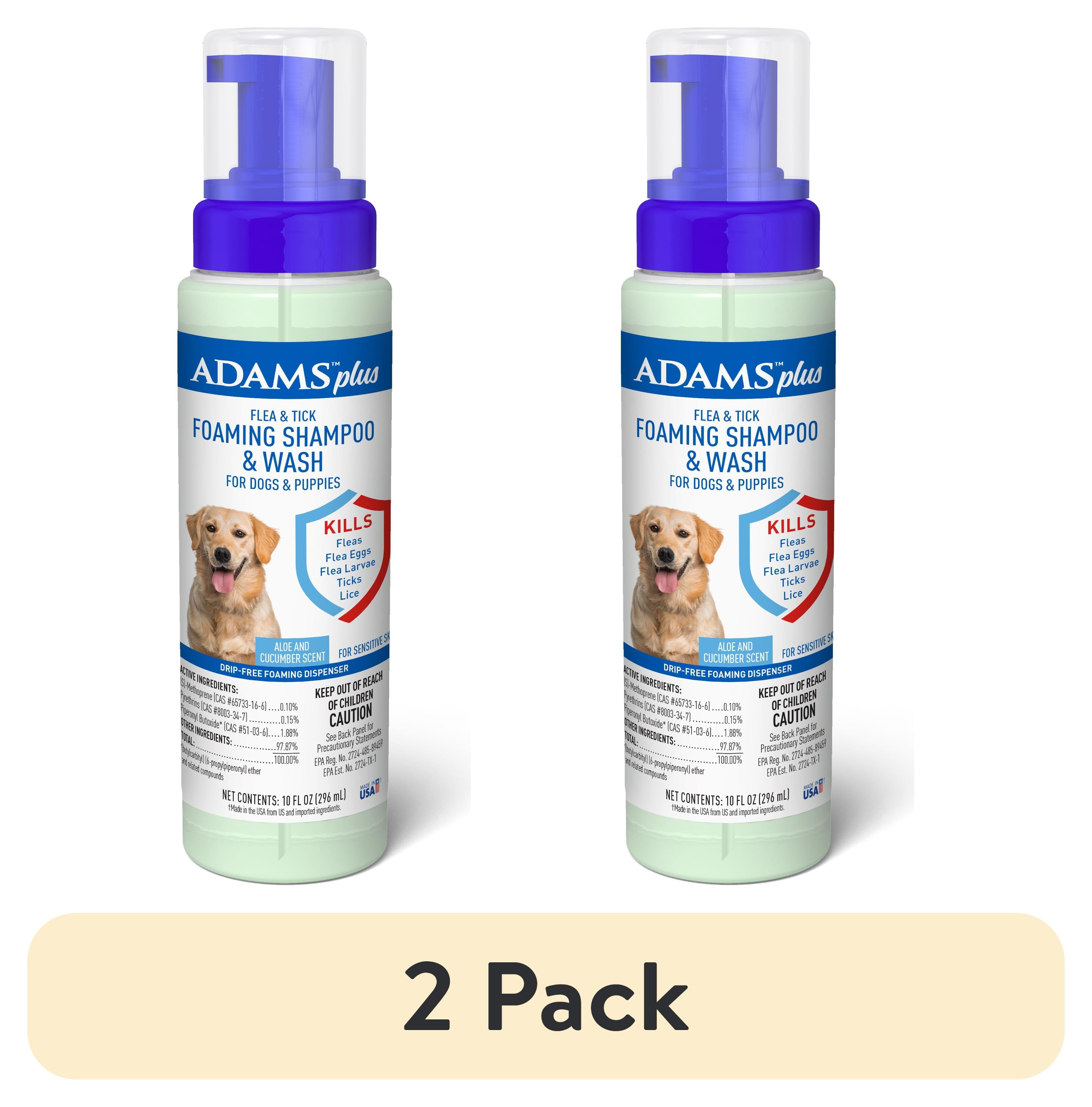 ADAMS Plus Flea & Tick Foaming Shampoo & Wash - 2 Pack
