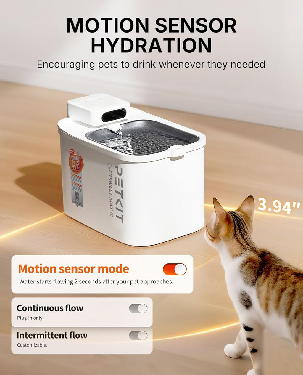 Cordless Pet Water Fountain for  Cats/ Dogs /Small Pets