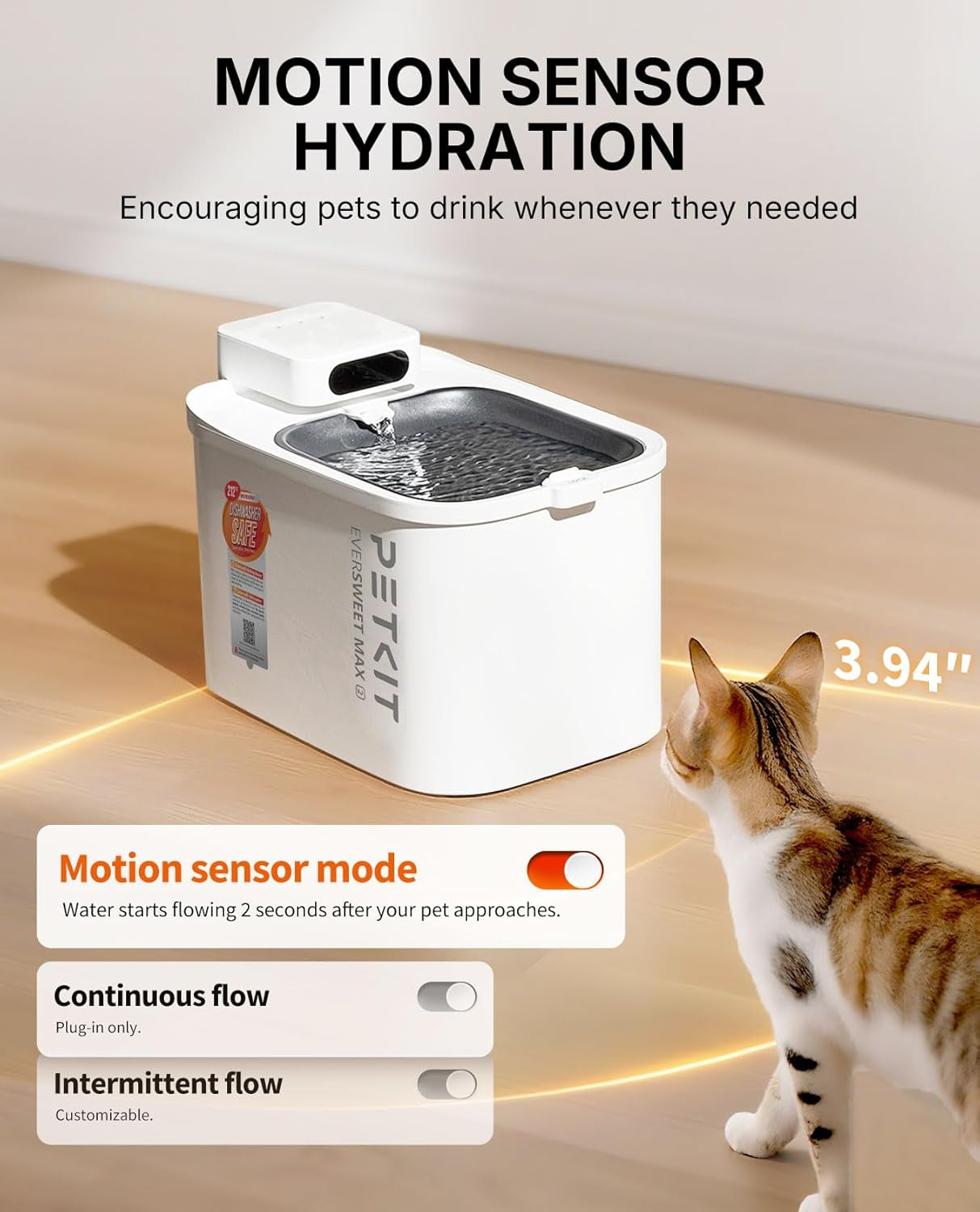 Cordless Pet Water Fountain for  Cats/ Dogs /Small Pets