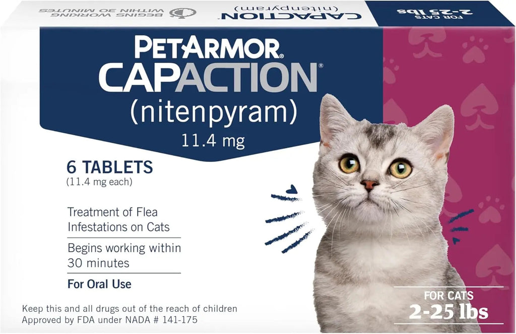 CAPACTION Oral Flea Tablets for Cats 2–25 lbs