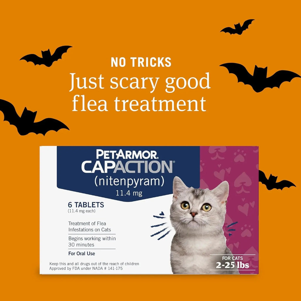 CAPACTION Oral Flea Tablets for Cats 2–25 lbs