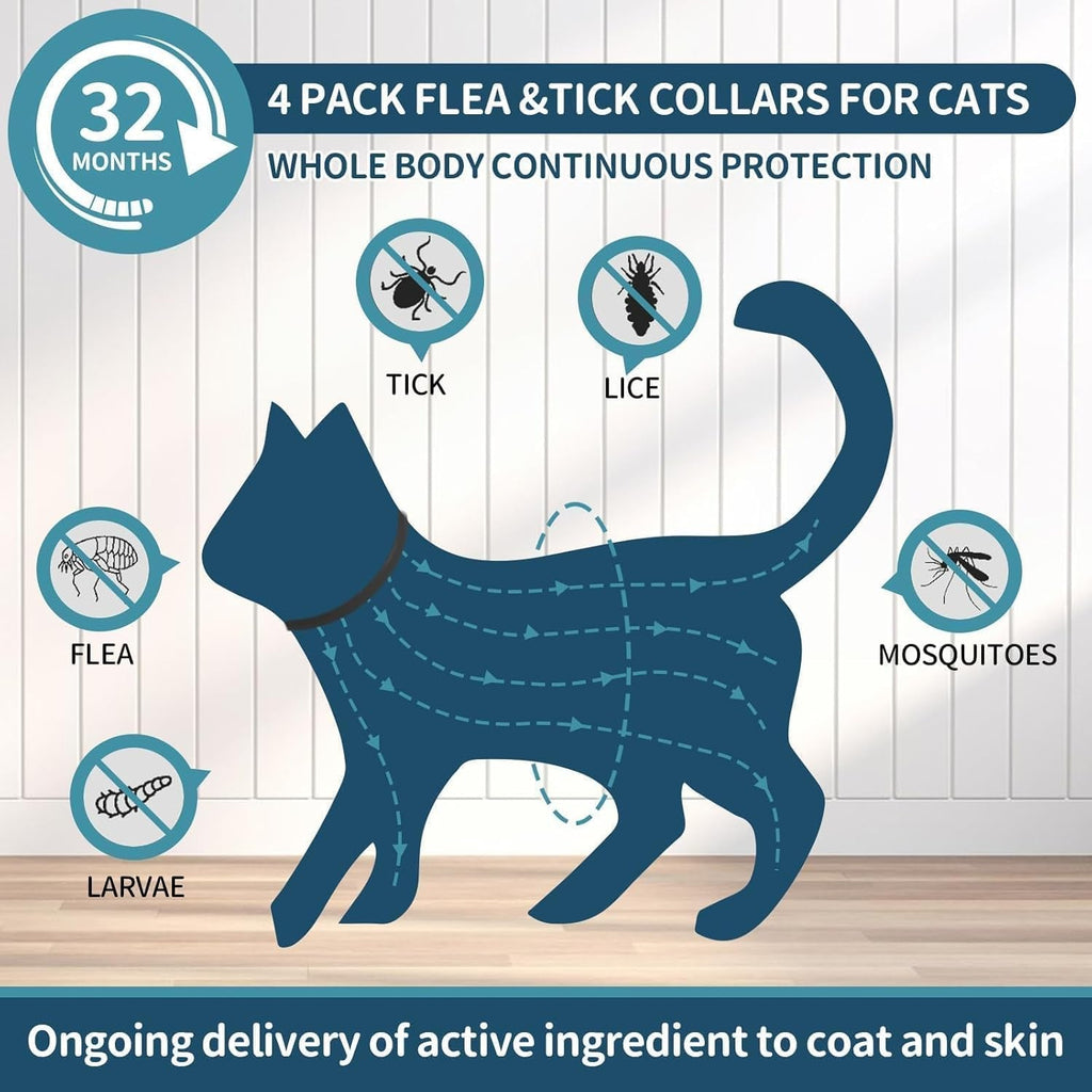 Flea Collar for Cats  /4 Pack