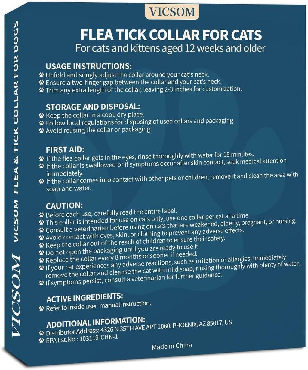 Flea Collar for Cats  /4 Pack