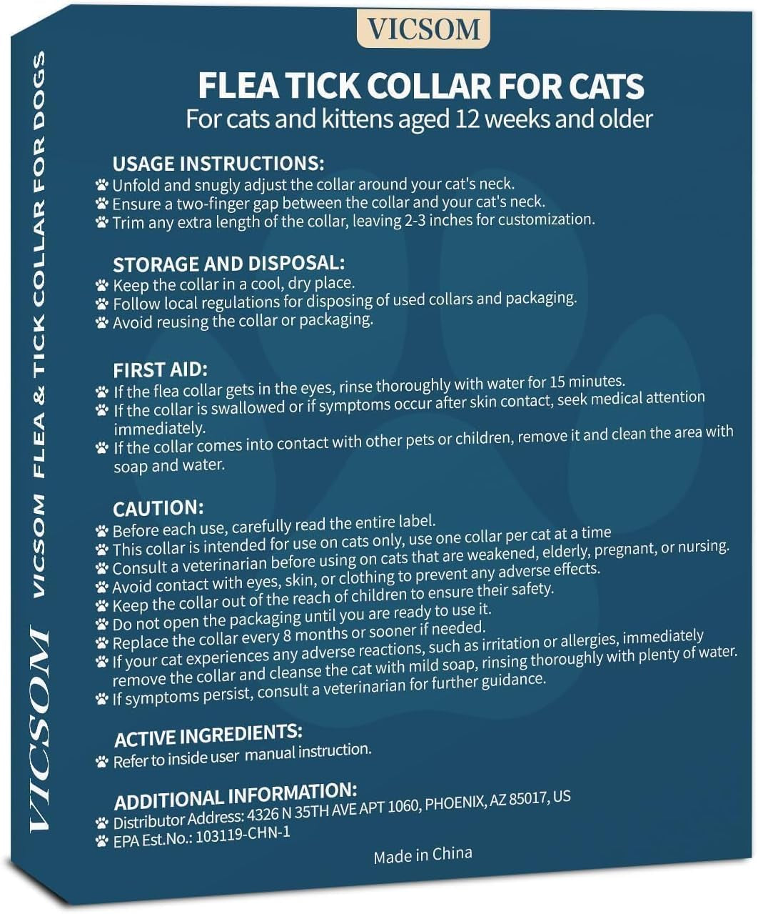 Flea Collar for Cats  /4 Pack
