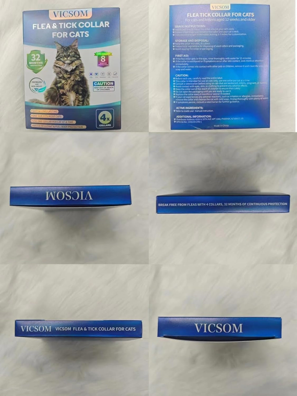 Flea Collar for Cats  /4 Pack