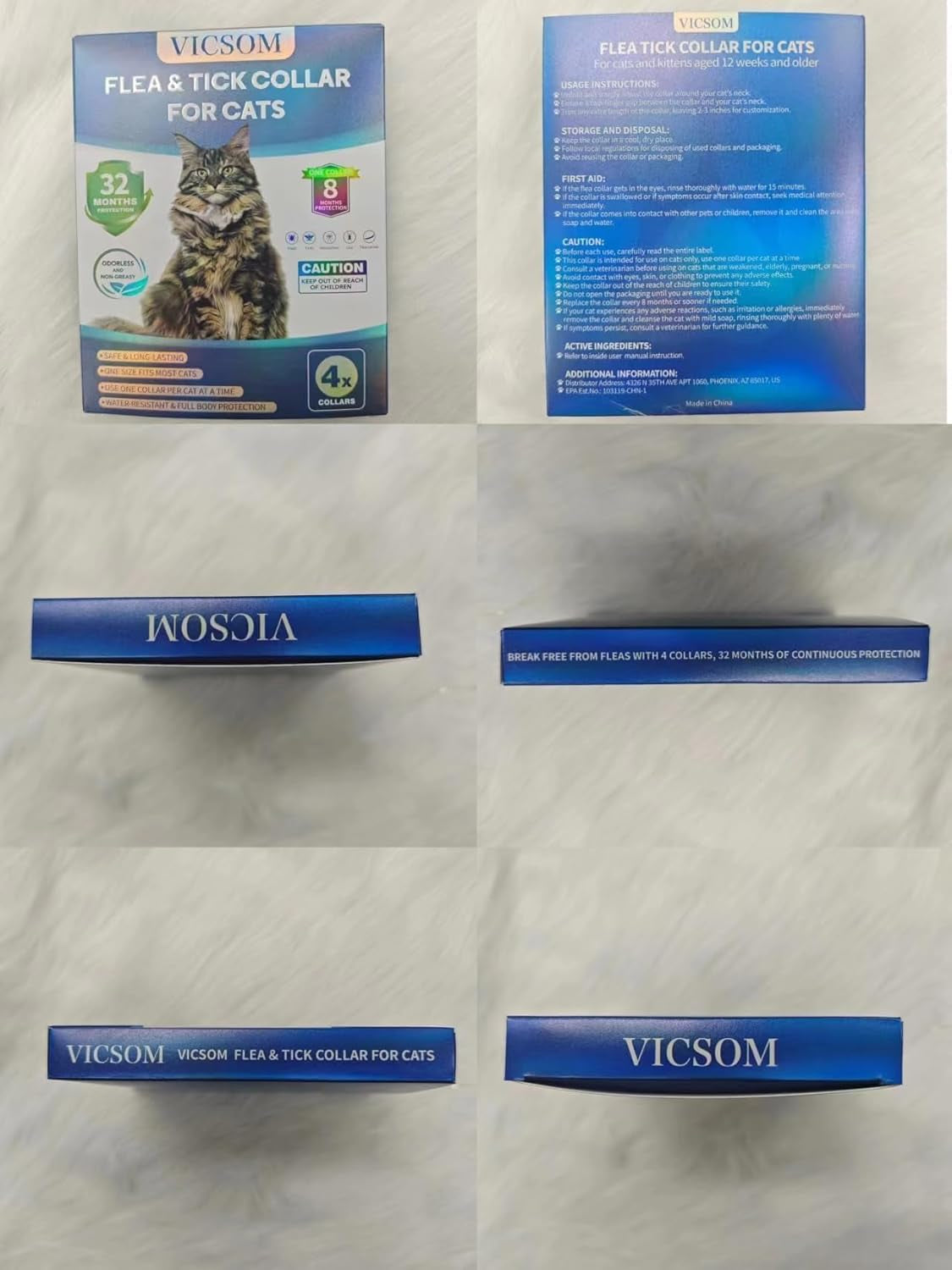 Flea Collar for Cats  /4 Pack