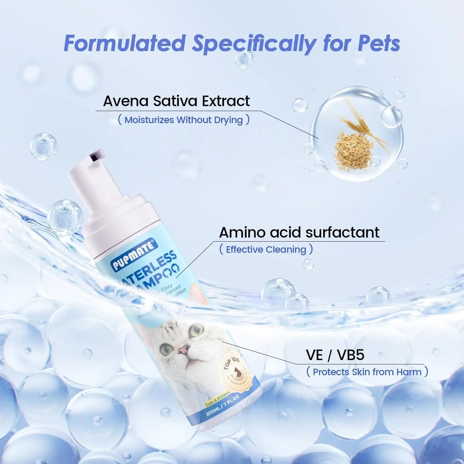 Waterless Shampoo for Cats