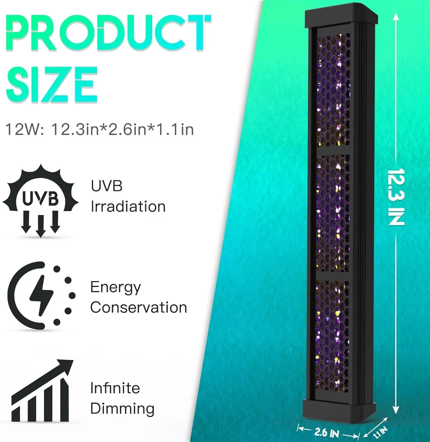Dimmable LED Reptile UVB Lamp