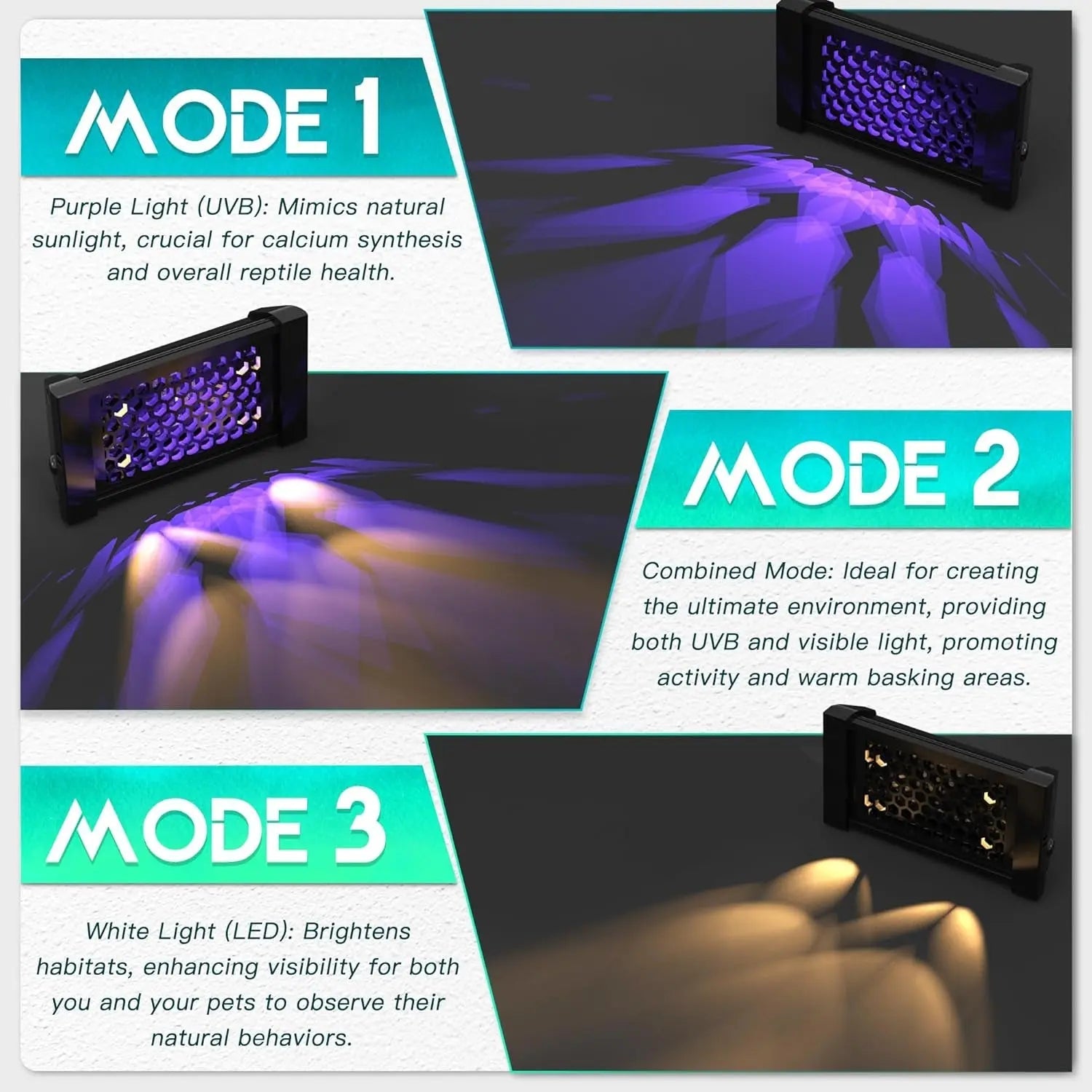 Dimmable LED Reptile UVB Lamp