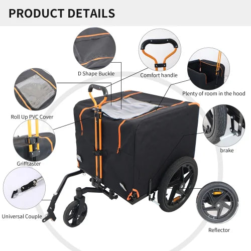 Foldable Pet Bicycle Trailer