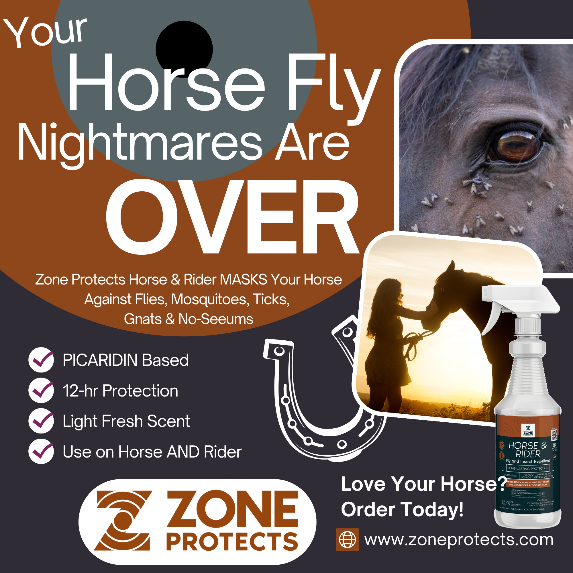 Horse & Rider Fly & Insect Repellent Spray-Refill, 32oz Bundle