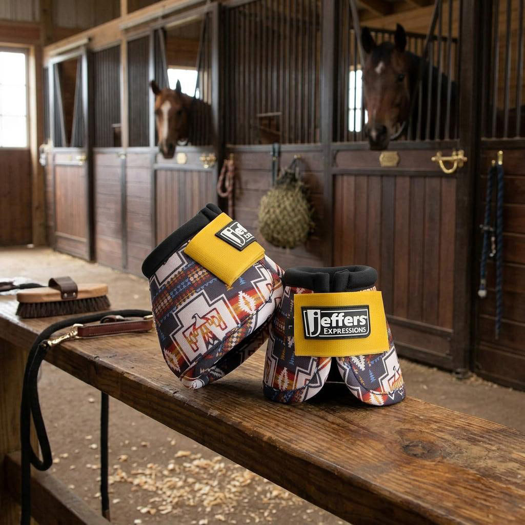 Jeffers Expression No-Turn Bell Boots for Horses / 1 Pair